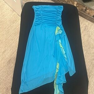 y2k blue mermaid core dress